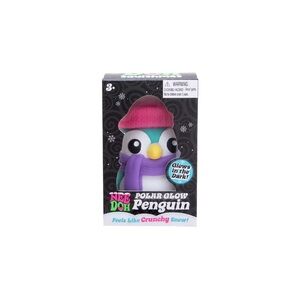 NeeDoh Polar Glow Penguin Plush — Teal, Purple, Pink